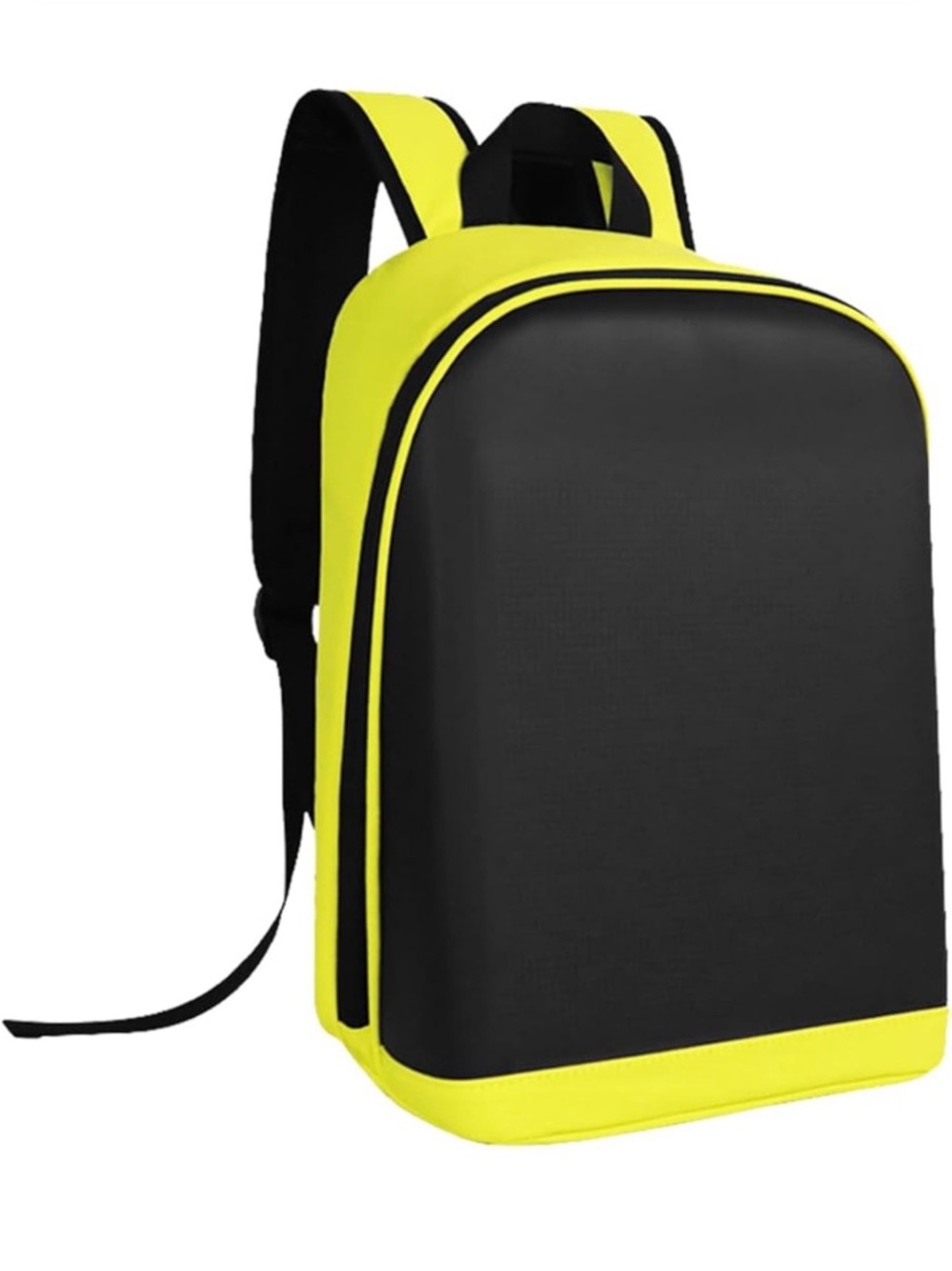 LED Display Backpack Sleek Black & Yellow